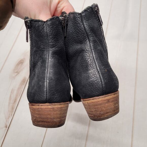 Kelsi dagger double zip black ankle suede leather moto boots - Picture 6 of 7